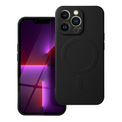 Futerał SILICONE MAG COVER (big hole) kompatybilny z MagSafe do IPHONE 17 Pro czarny