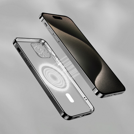 Vmax nakładka Electroplating Mag TPU do iPhone 16 Plus 6,7&quot; czarna
