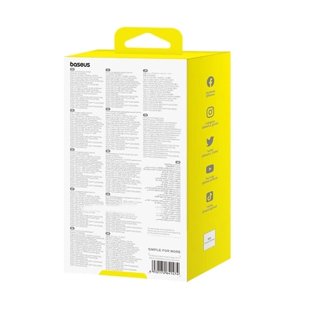 Baseus Cube Pro 65W GaN-Ladegerät 2x USB-C USB-A - Schwarz