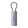 HUB USB 6w1 Baseus Metal Gleam Series II USB-A/USB-C/USB-C PD/HDMI/RJ45/SD/TF - czarny