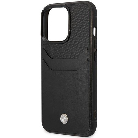 Original Case IPHONE 14 PRO MAX BMW Leather Card Slot (BMHCP14X22RSEPK) black