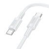 Borofone Kabel BX111 Feliz - Typ C na Typ C - 60W 3A 1 metr biały