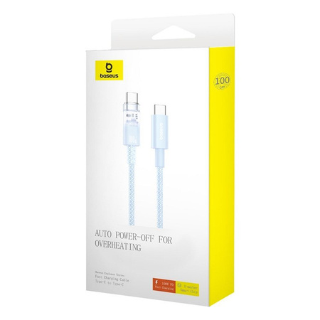 BASEUS kabel Typ C do Typ C Explorer Power Delivery 100W 1m niebieski P10319703311-00 / CB000043