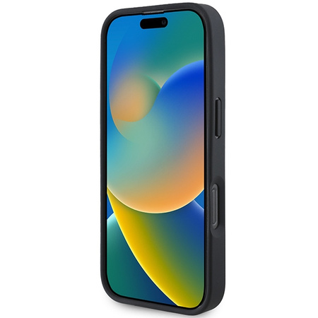 Mercedes nakładka do iPhone 16 Pro 6,3" MEHMP16L23RURBK Hardcase MB Blue Line Leather MagSafe czarna