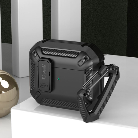 Etui APPLE AIRPODS PRO Tech-Protect X-Carbo czarne