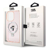 Karl Lagerfeld KLHMP15XHMRSKCP iPhone 15 Pro Max 6.7&quot; pink/pink hardcase Ring Stand Karl&amp;Choupette MagSafe