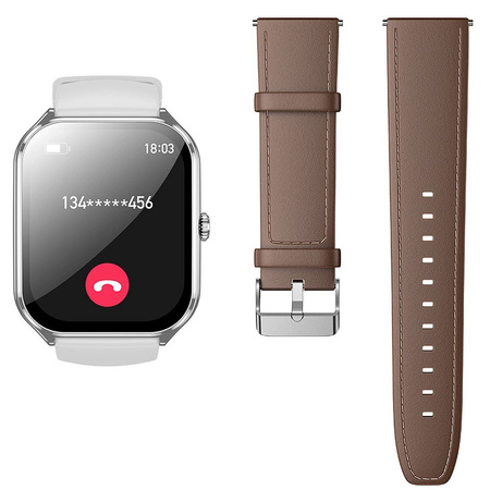HOCO smartwatch z funkcją rozmowy AMOLED Y28 srebrny