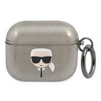 Karl Lagerfeld KLA3UKHGK AirPods 3 cover czarny/black Glitter Karl`s Head