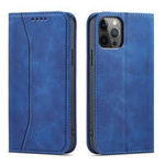 Magnet Fancy Case Hülle für iPhone 12 Pro Max Tasche Kartenetui Kartenständer Blau