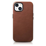 iCarer Case Leather genuine leather case for iPhone 14 Plus braun (WMI14220703-RB) (MagSafe compatible)