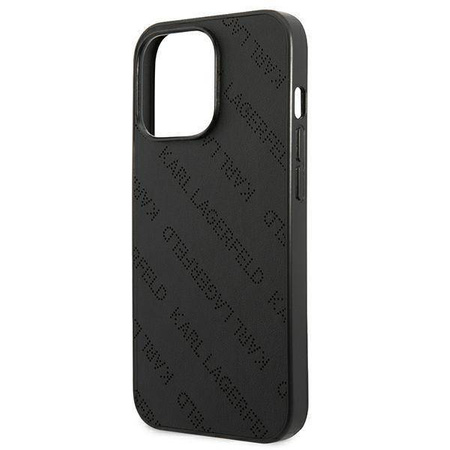 Original Case IPHONE 13 PRO MAX Karl Lagerfeld Hardcase Perforated Allover (KLHCP13XPTLK) black