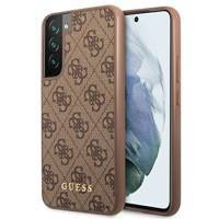 Guess GUHCS22SG4GFBR S22 S901 braun / brauner Hartschalenkoffer 4G Metal Gold Logo