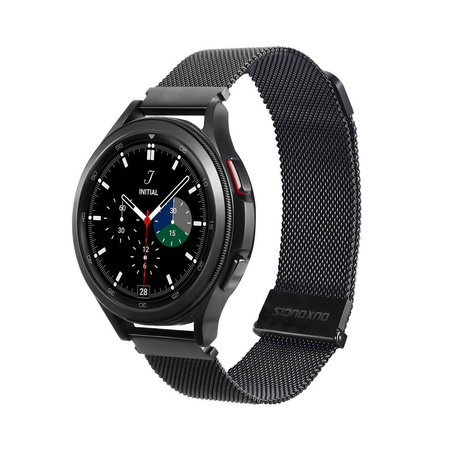 Dux Ducis Magnetarmband für Samsung Galaxy Watch / Huawei Watch / Honor Watch / Xiaomi Watch (22mm Band) Magnetarmband Schwarz (Milanese Version)