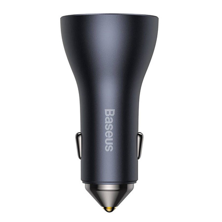 Baseus Golden Contactor Pro USB-A car charger + 2x USB-C 65W dark gray (CGJP010013)