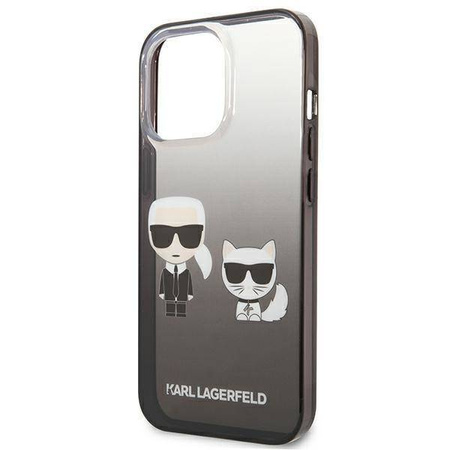 Karl Lagerfeld KLHCP13LTGKCK iPhone 13 Pro / 13 6,1" hardcase czarny/black Gradient Ikonik Karl & Choupette
