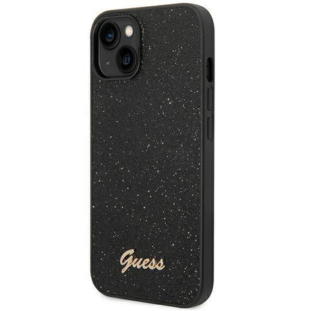 Guess GUHCP14MHGGSHK iPhone 14 Plus 6,7 "schwarz / schwarzes Hartschalenetui Glitter Script