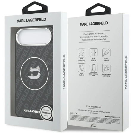 Karl Lagerfeld IML Choupette Head Logo MagSafe iPhone Air Case - Black
