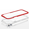 Clear 3in1 case for iPhone 12 frame gel cover red