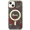 Guess GUHMP14MHCFWSA iPhone 14 Plus 6.7" green/khaki hardcase Flower MagSafe