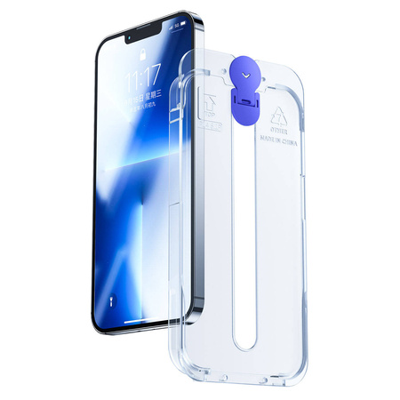 Joyroom Knight Glass für iPhone 14 Pro Max mit Montageset klar (JR-H12)