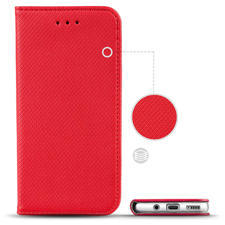 Etui Smart Magnet do Xiaomi Redmi Note 13 Pro 5G (global) czerwone