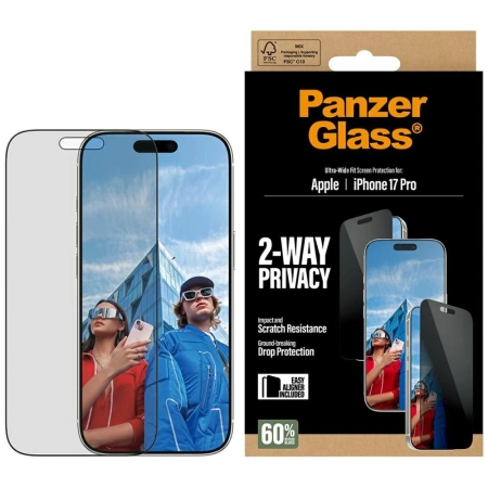 Szkło prywatyzujące PanzerGlass Ultra-Wide Fit EasyAligner na na iPhone 17 Pro