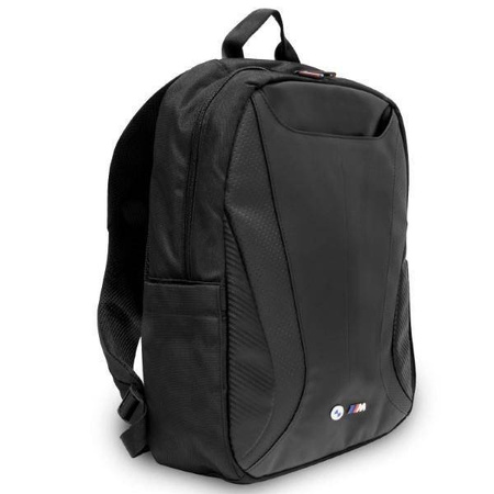 Backpack LAPTOP 16" BMW Carbon&Leather Tricolor (BMBP15SPCTFK) black