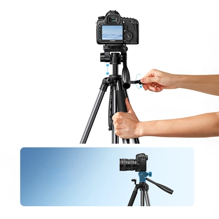 Professional Ugreen LP661 tripod for smartphones and cameras - black and gray