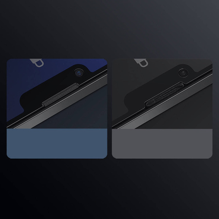 Baseus 2x Panzerglas für iPhone 12 Pro Max Privacy Anti Spy (Privatisierung) mit einer Abdeckung für den Lautsprecher + Positionierer (SGBL061002) (case friendly)