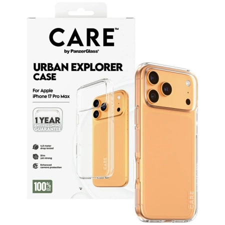 Etui CARE by PanzerGlass Flagship Urban Explorer w. Clear Frame na iPhone 17 Pro Max - przezroczyste