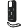 Etui Karl Lagerfeld Saffiano Crystals w/Chain na iPhone 16 Pro Max - czarne