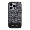 Etui Guess GCube Stripes MagSafe na iPhone 15 Pro Max - czarne