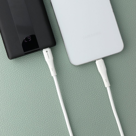 Kabel USB C do USB C Forcell F-Energy QC4.0 PD 3A 60W Silicone 1 m C344 biały