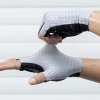 Rockbros Breathable Short Finger Cycling Gloves, Size: XXL - Gray