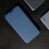 Nillkin Qin Cloth Pro Case Hülle für iPhone 14 Plus Kamera Cover Holster Cover Flip Case Blau