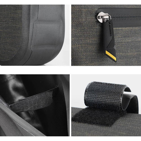 Wozinsky torba rowerowa na ramę roweru 8L szary (WBB15BK)