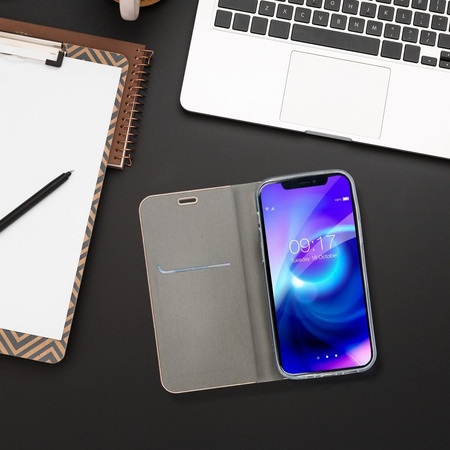 Kabura LUNA Book Gold do SAMSUNG A23 5G srebrny