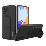 Wozinsky Kickstand Case silikonowe etui z podstawką etui Xiaomi Poco X4 Pro 5G czarne