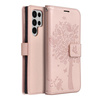 Kabura MEZZO Book do SAMSUNG S22 Ultra drzewo złoty róż
