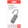 Adapter Hub Verbatim USB-C/HDMI/3xUSB-A   3.2/RJ45 aluminiowy 32157