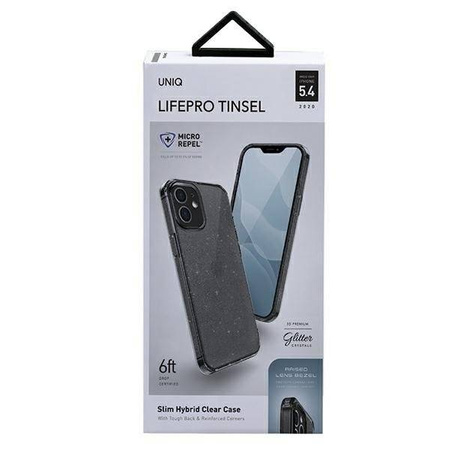 UNIQ LifePro Tinsel etui na iPhone 12 mini czarny
