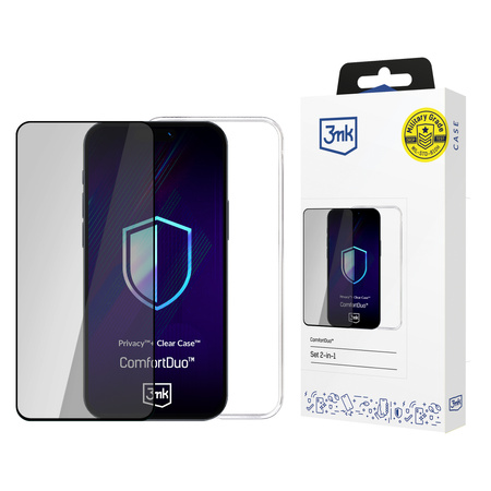 Apple iPhone X/XS - 3mk ComfortDuo Privacy Clear