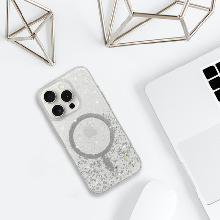 Tel Protect Moonlite Magsafe Case do Iphone 12 Pro srebrny clear