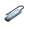 Devia adapter HUB 4w1 USB-C 3.1 do 3x USB 3.0 + RJ45 ciemnoszary