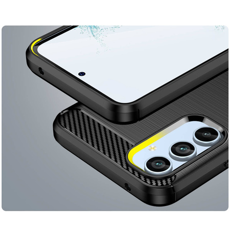Carbon Case etui do Samsung Galaxy A54 5G elastyczny silikonowy karbonowy pokrowiec czarne