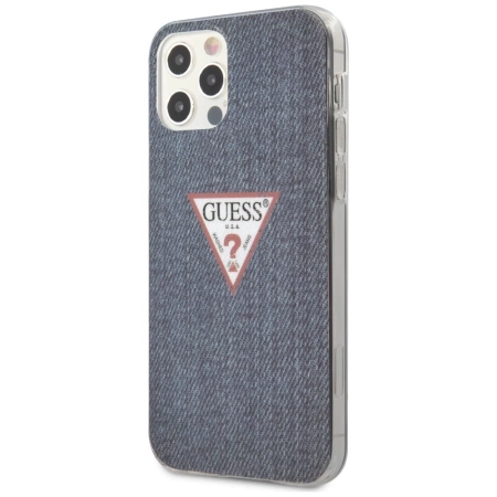 Guess GUHCP12LPCUJULDB iPhone 12 6,7" Pro Max granatowy/dark blue hardcase Jeans Collection