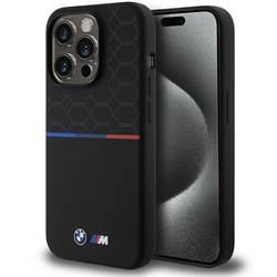 BMW BMHMP15L22SMPK iPhone 15 Pro 6.1" czarny/black hardcase M Silicone Pattern MagSafe
