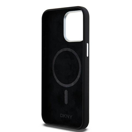DKNY DKHMP15XSMCHLK iPhone 15 Pro Max 6.7" czarny/black hardcase Liquid Silicone Small Metal Logo MagSafe