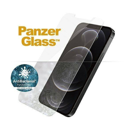 Gehärtetes Glas IPHONE 12 / 12 PRO PanzerGlass Standard Super+ Antibacterial