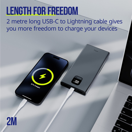 Allity kabel AUC-02 USB-C - Lightning 2,0 m 27W biały